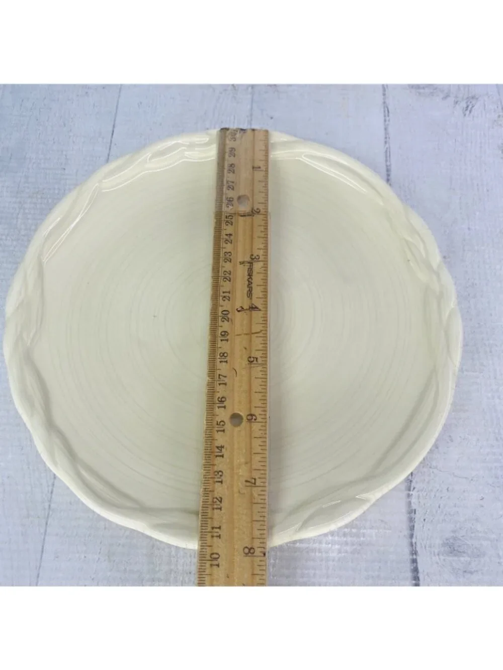 Tracy OCTAVIA HILL Solid Cream Twisted Rope Edge Ceramic 8
